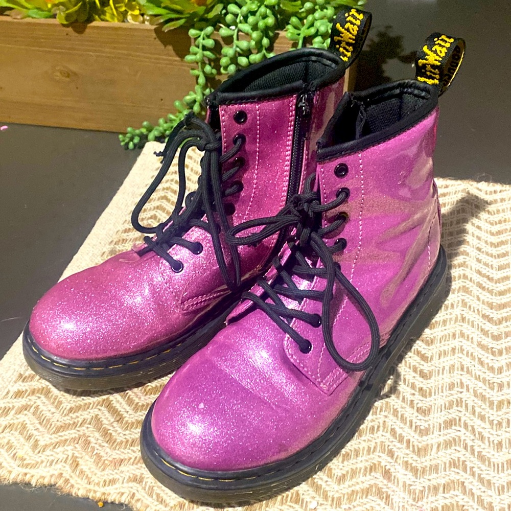 Glitter pink Doc Martens